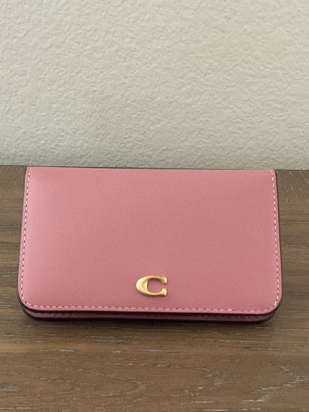 Essential Slim Card Case - Brass/Peony